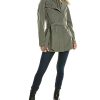 Women's Hooded Raincoat with Belt Jacket