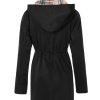 Women's Long Hooded Rain Jacket Outdoor Raincoat Windbreaker