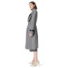 Women's Myah Military Styled Belted Open Front Coat Standard