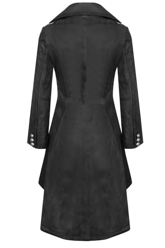 31DZU4r1zL.jpg Women's Gothic Leather Edwardian Victorian Flare Coat