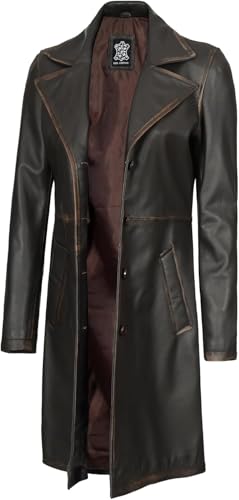 Leather Coat Women - Real Lambskin Women's Long Leather Car Coat