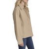 Women's Solid Cropped Trench Coat Jacket