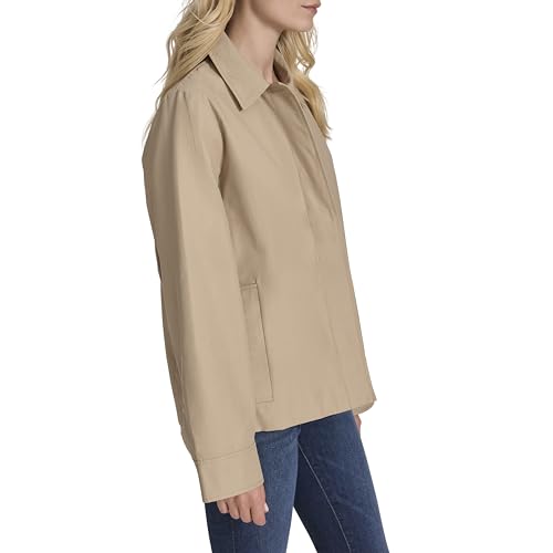 Women's Solid Cropped Trench Coat Jacket