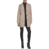 Women's Trench Coat with Waist Tie Belt and Notch Collar