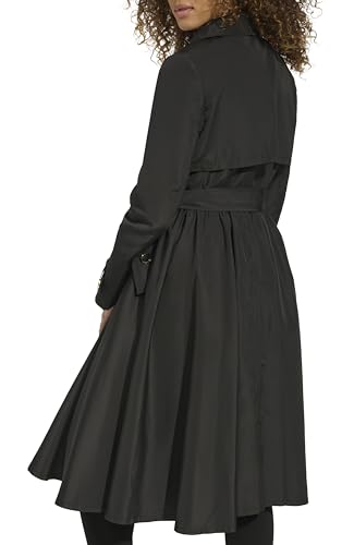 Women's Long Flared Belted Trench Coat