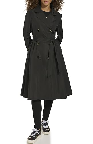 Women's Long Flared Belted Trench Coat
