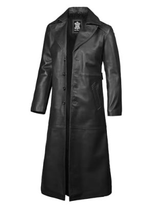 Leather Trench Coat Men - Long Jacket Real Lambskin Leather Coats For Men