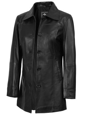 Real Leather Jacket Women - Lambskin Leather Car Coats For Womens - Stylish Soft Women's Trench Coats