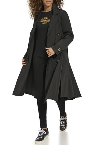 Women's Long Flared Belted Trench Coat