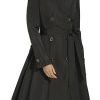 Women's Long Flared Belted Trench Coat