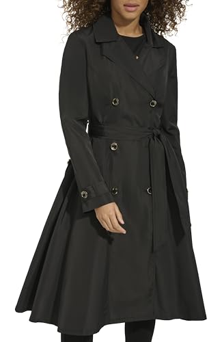 Women's Long Flared Belted Trench Coat
