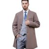 Men Wool Trench Coat Slim Fit Winter Coat