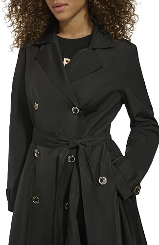Women's Long Flared Belted Trench Coat