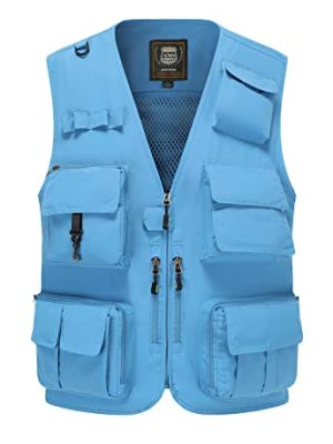 Utility Tactical Vest For Hunting Fishing Vests Multi Pocket Work Cargo Jacket