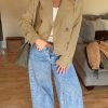 Womens Cropped Trench Coat Lapel Double Breasted Short Jacket Outwear