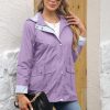 41Y-G1Y5XZL.jpg Womens Raincoat Windbreaker Waterproof Lightweight Lined Hooded Rain Jacket