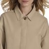 Women's Solid Cropped Trench Coat Jacket