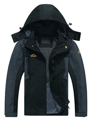 Men's Outdoor Sports Hooded Windproof Jacket Waterproof Rain Coat