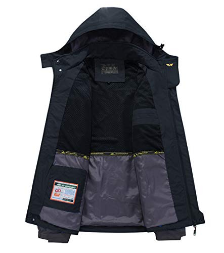 Men's Outdoor Sports Hooded Windproof Jacket Waterproof Rain Coat
