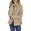 Women's Solid Cropped Trench Coat Jacket