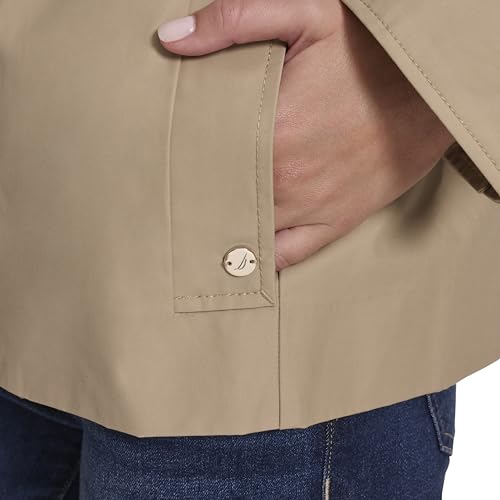 Women's Solid Cropped Trench Coat Jacket