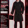 Novelties Adult Secret Agent Spy Costume Trench Coat, Black, Standard