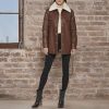 Women's Modern Updated Shacket Belted Trench Faux-Leather