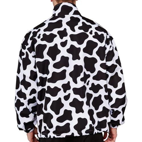 51mBmi5yxsL.jpg Mens Cow Casual Jackets Lightweight Fashion Sportswear Retro Windbreaker